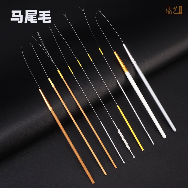 Bộ Dụng Cụ Làm Tóc Đuôi Ngựa Bằng Bạc Với Tay Cầm Bằng Gỗ Tre Tiện Dụng