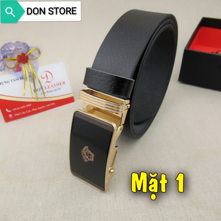 Dây Lưng Nam Khóa Tự Động Thép Không Rỉ Dây Da Bò Thật 100% Bảo Hành 12 Tháng