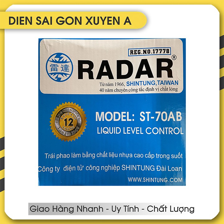 Phao cơ - Phao Điện Radar Ngắt Mở Nước Lên Bồn Cao Tự Động ST-70AB