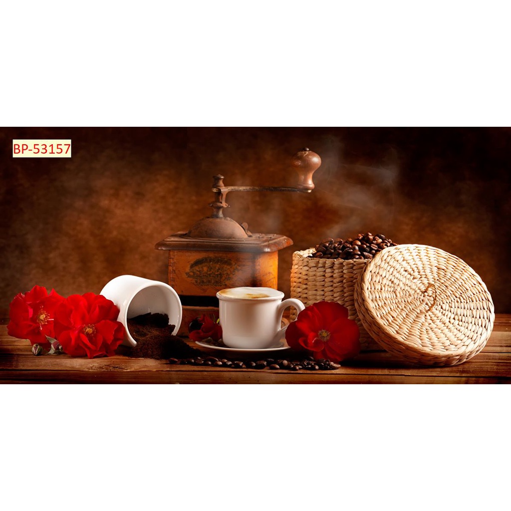 Tranh quán Trà chanh hình 3D dán lên tường theo mọi kích thước yêu cầu