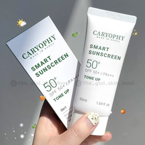 Kem Chống Nắng Đa Chức Năng Dưỡng Ẩm, Ngừa Mụn Caryophy Smart Sunscreen Tone Up SPF50+/Pa+++ 50ml