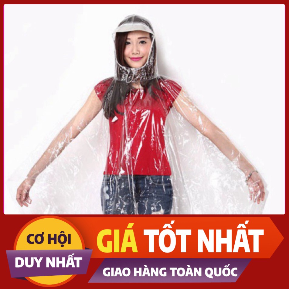 (FREE SHIP + FREESHIP [KM] Áo mưa đơn trong suốt nhựa vi sinh có khẩu trang (DC) GIÁ TỐT CHỈ CÓ Ở TIỆN ÍCH SHOP GIÁ TỐT 