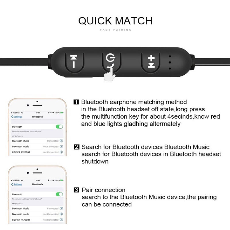 Tai Nghe Bluetooth 4.2 Âm Thanh Hifi Có Mic 3d Và Phụ Kiện