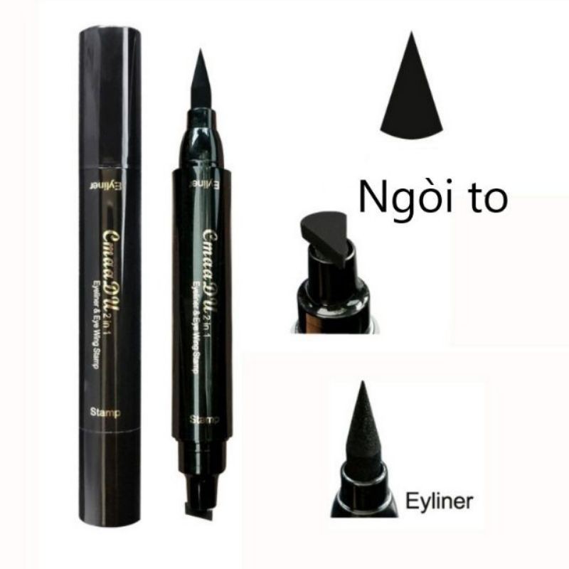 Bút kẻ mắt 2 đầu CMAADU 1 đầu vẽ đuôi mắt tiện lợi | BigBuy360 - bigbuy360.vn