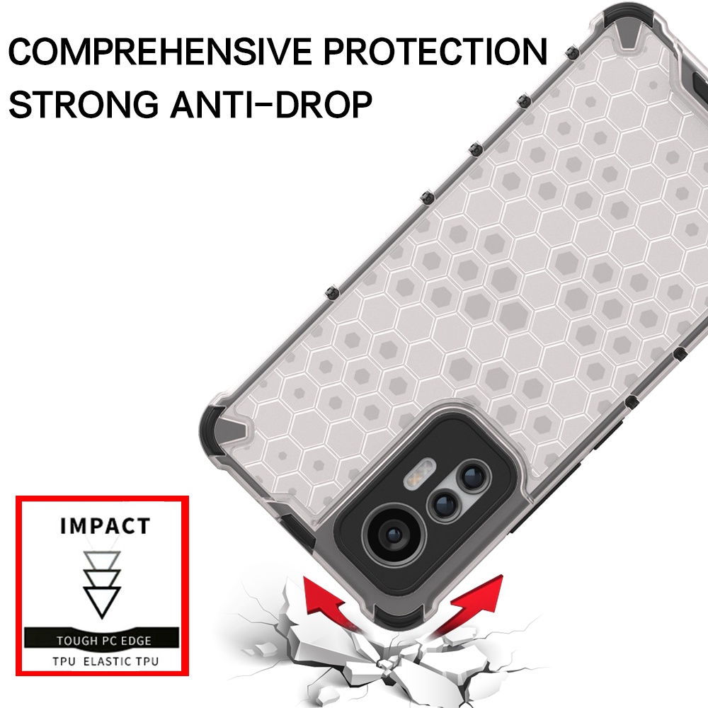 Ốp Điện Thoại Nhựa Cứng Trong Suốt Chống Sốc Họa Tiết Tổ Ong Cho XiaoMi Mi 11 Lite NE Ultra 11i 11X 11T Pro