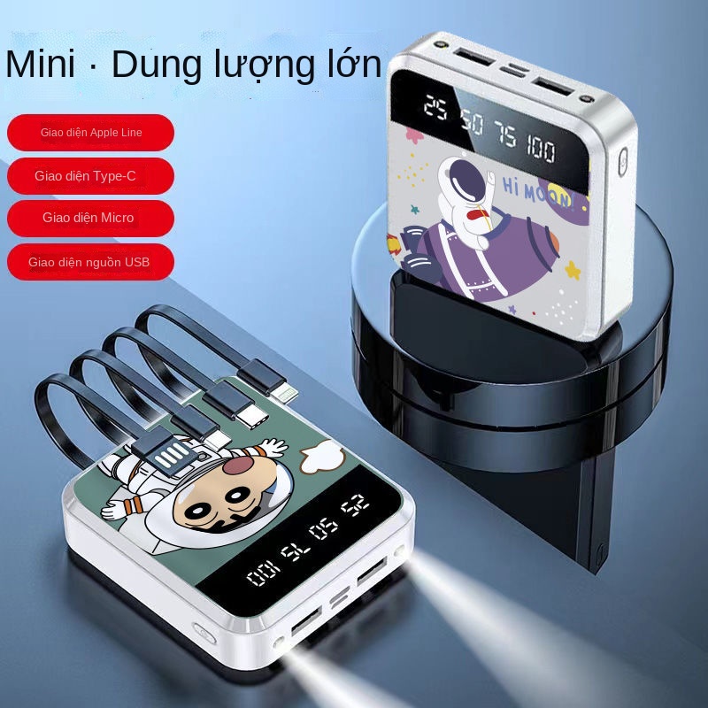 Pin dự phòng đi kèm với 30.000 mAh siêu nhỏ gọn, sạc nhanh di động dung lượng lớn Bộ nguồn di động 20.000 điện thoại di