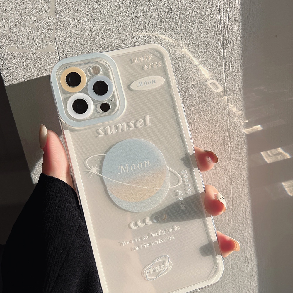 Ốp Điện Thoại Trong Suốt Hình Hành Tinh Cho IPhone 13 Pro Max / 12 / 11 / XS / XR / X / 8 / 7 / 6 / 6s / Plus SE2020