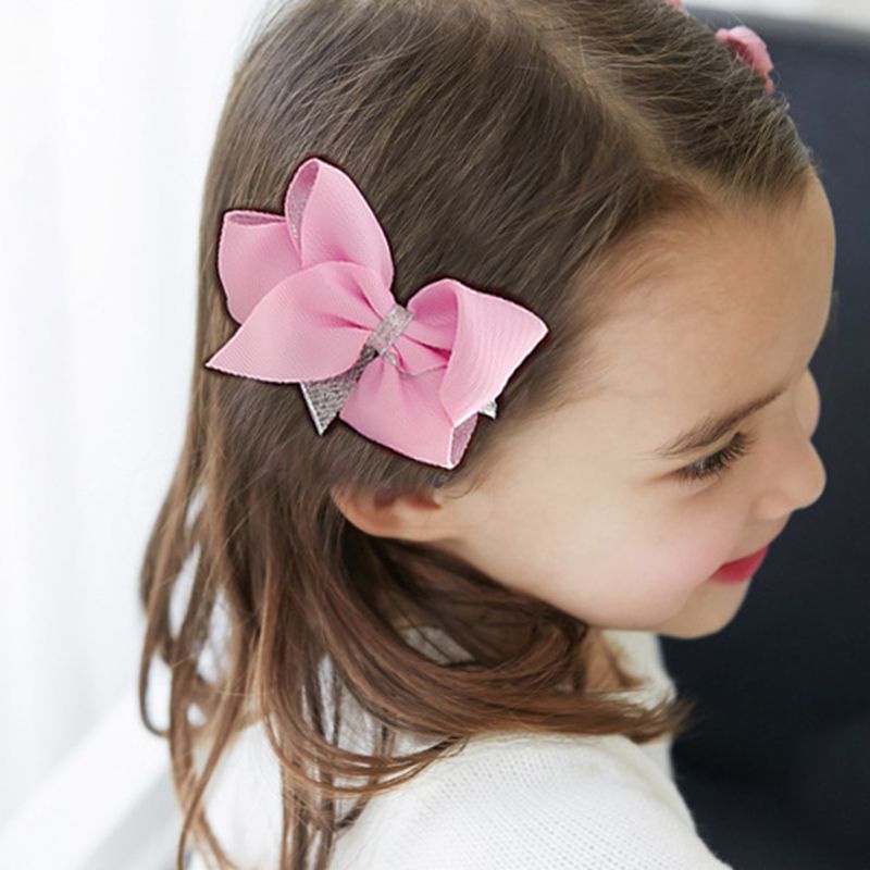 Set 10 Kẹp Tóc Ruy Băng Dễ Thương Cho Bé Gái