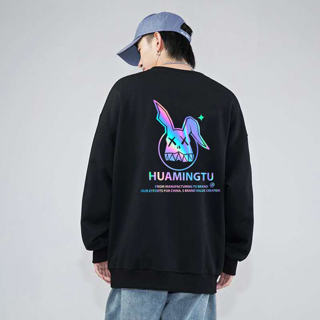 Áo Sweater Thỏ Huamingtu Phản Quang, Aó Nỉ Dài Tay Nam Nữ Cá Tính - AS33 | BigBuy360 - bigbuy360.vn