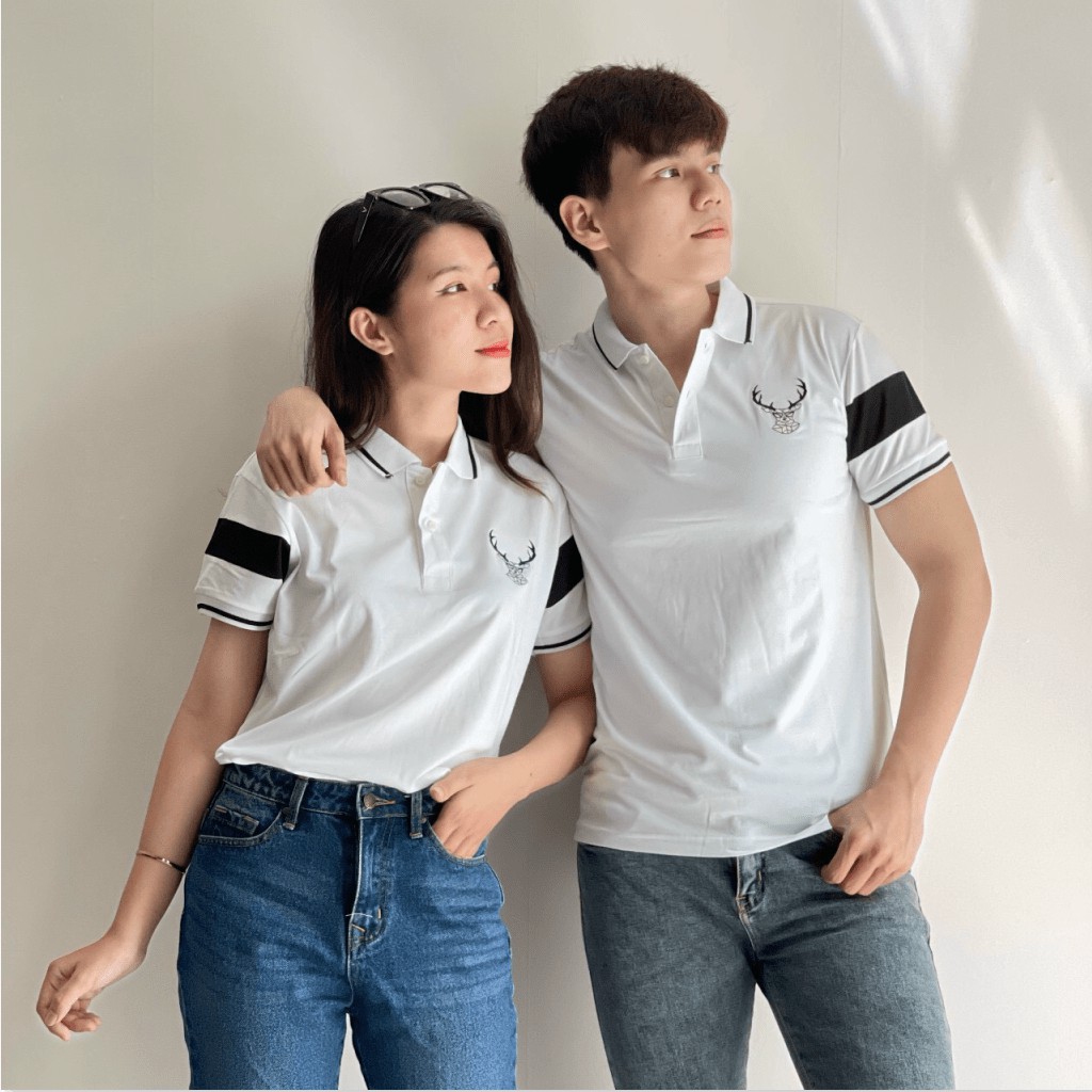 ÁO THUN NAM NỮ TAY NGẮN , LOGO IN THÊU CỰC ĐẸP , SIÊU CHẤT CHO CÁC BẠN TRẺ HK