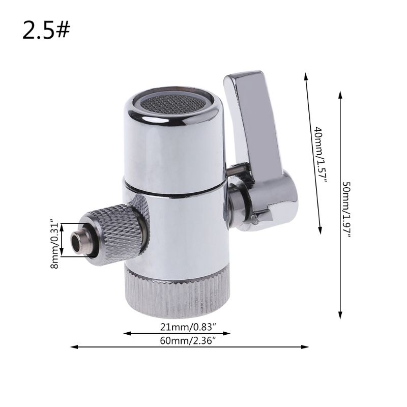 Đầu Nối Ống Nước Có Van Ro 1 / 4 &quot;2.5 / 8&quot; 3 / 8 &quot;