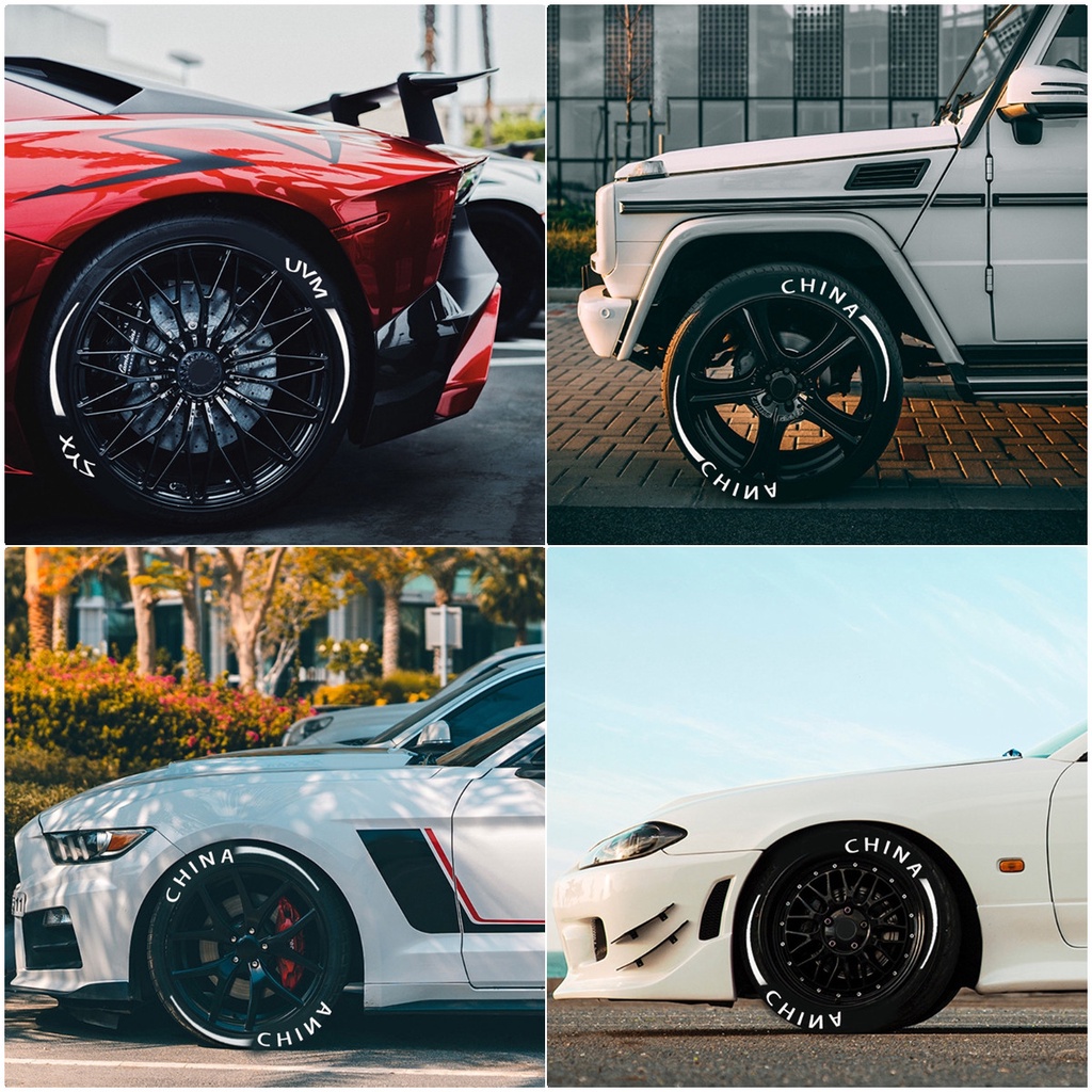 1 Bộ Miếng Dán Trang Trí Bánh Xe Hơi / Mô Tô Thái Lan 1 Bánh Xe (3 Kiểu Để Chọn Lựa)