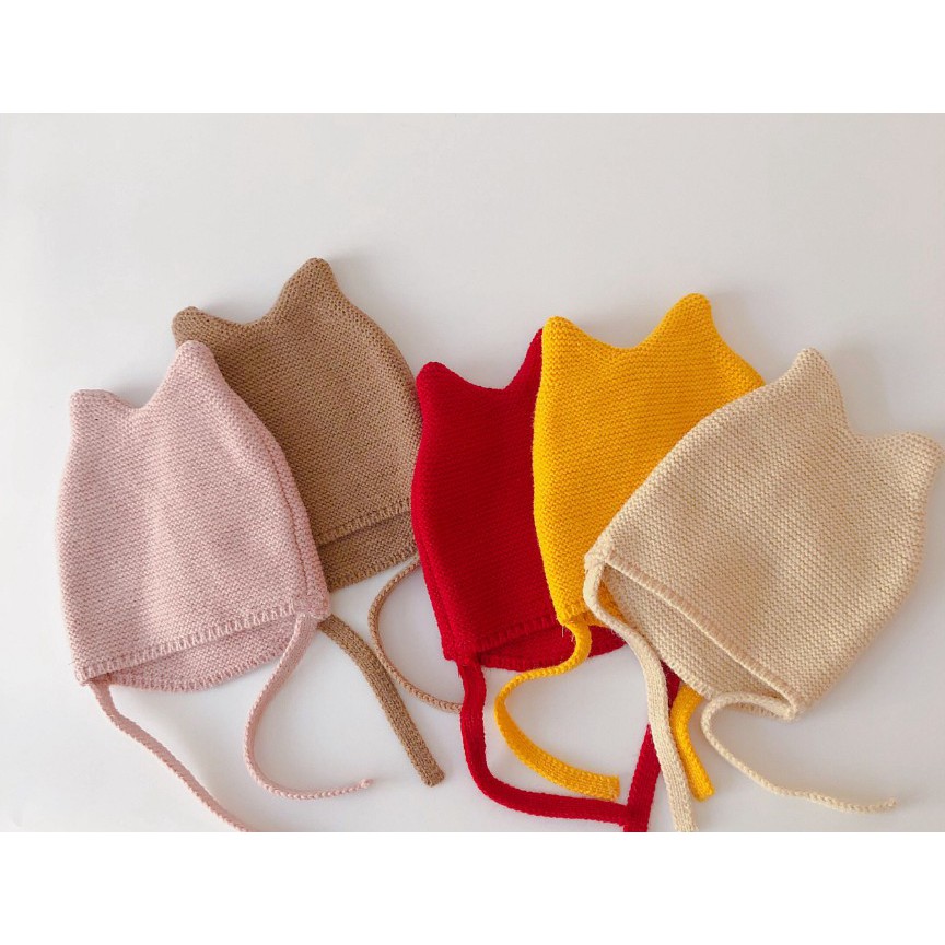 Mũ len tai thỏ ấm áp đáng yêu dành cho bé