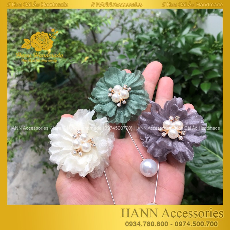 Hoa Cài Áo Ves - Phụ Kiện Thời Trang Cài Váy áo - Tag Hoa Cài Áo Có Ghim Cài, Trâm Cài