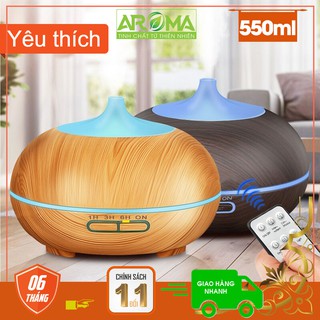 Máy khuếch tán, máy xông tinh dầu giọt nước khuyết dung tích 550ml | AROMA | Bảo hành 1 đổi 1