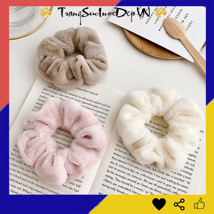 Dây buộc tóc, cột tóc scrunchies vải nhung dễ thương phong cách Hàn Quốc nhiều mẫu dễ chọn