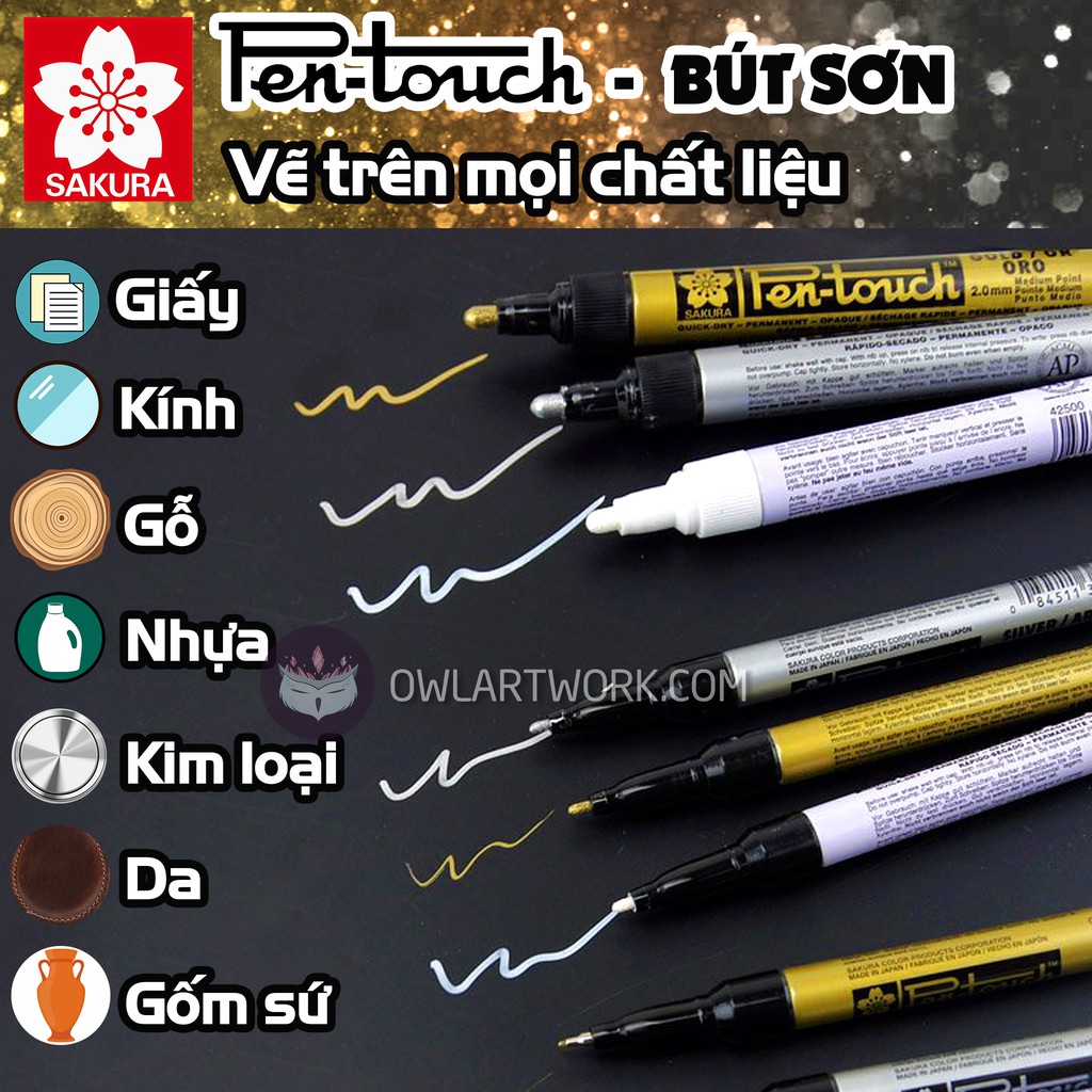 [CHÍNH HÃNG] BÚT SƠN Sakura PenTouch VẼ trên mọi chất liệu