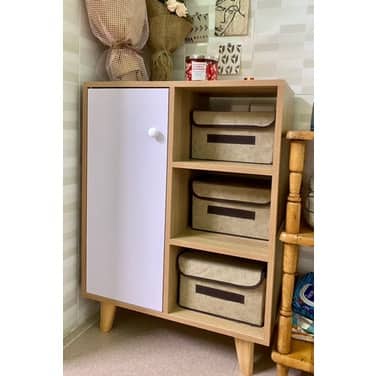 Kệ tủ sách để đồ Tapi đa tầng có cánh tủ thông minh phòng khách- GP130.41