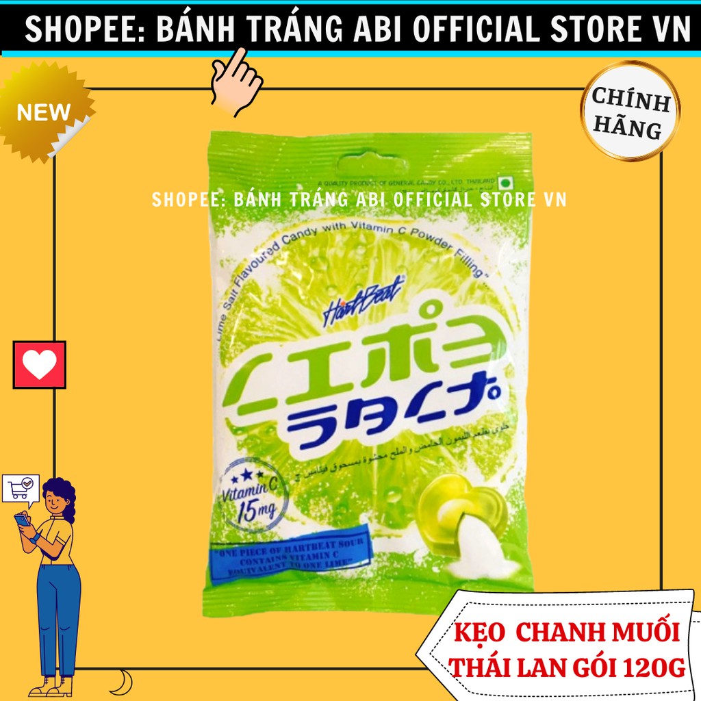 [THỊNH HÀNH] KẸO CHANH MUỐI THÁI LAN BỔ SUNG VITAMIN C 120G