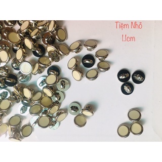 Nút kiểu sơ mi, vest, nút kim loại size 1cm
