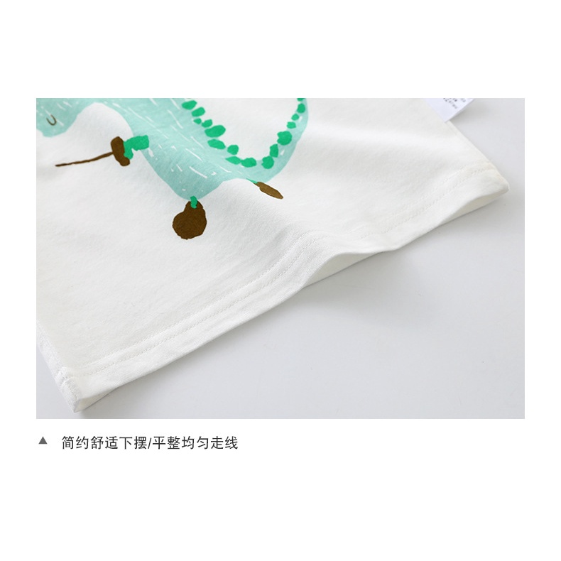 Áo Thun Cotton Tay Ngắn In Họa Tiết Hoạt Hình Dành Cho Bé Trai Gái