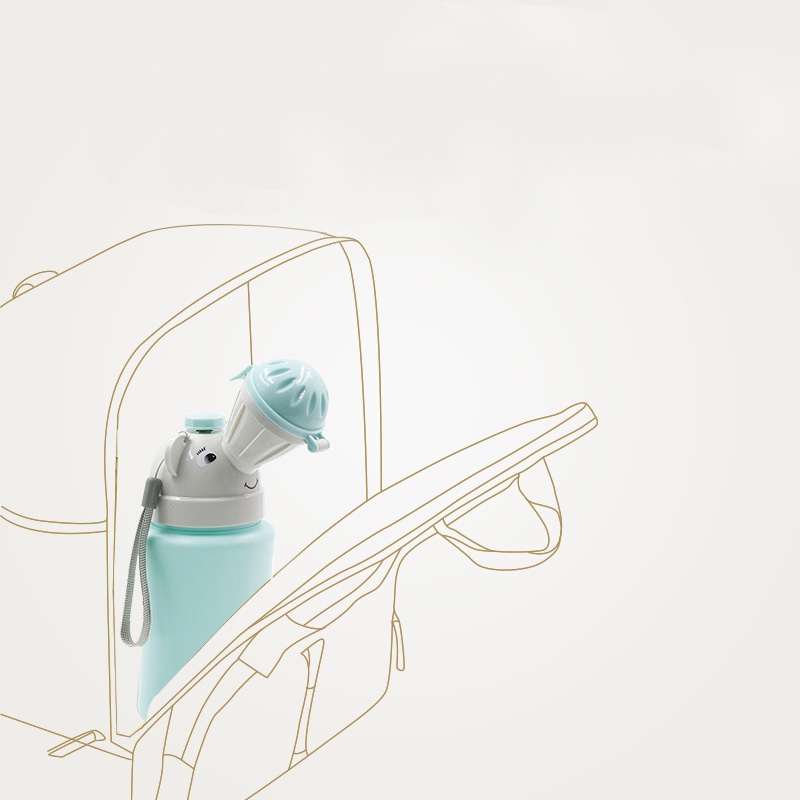 Bình Đi Tiểu Mini Cho Bé Trai, Bé Gái Tiện Lợi Thích Hợp Khi Đi Xe, Đi Du Lịch- Dung tích 500ml