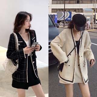 [CÓ SẴN] Áo tweed sang chảnh HOT TREND dáng dài