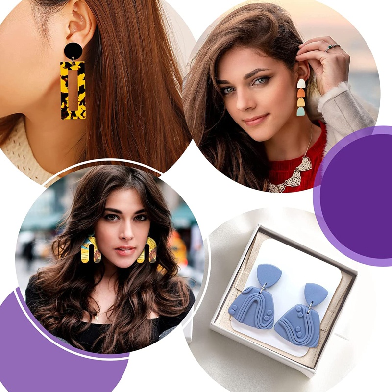 Set 118 Khuôn Cắt Đồ Trang Sức Bằng Nhựa Polymer Kèm Kẹp Thẻ