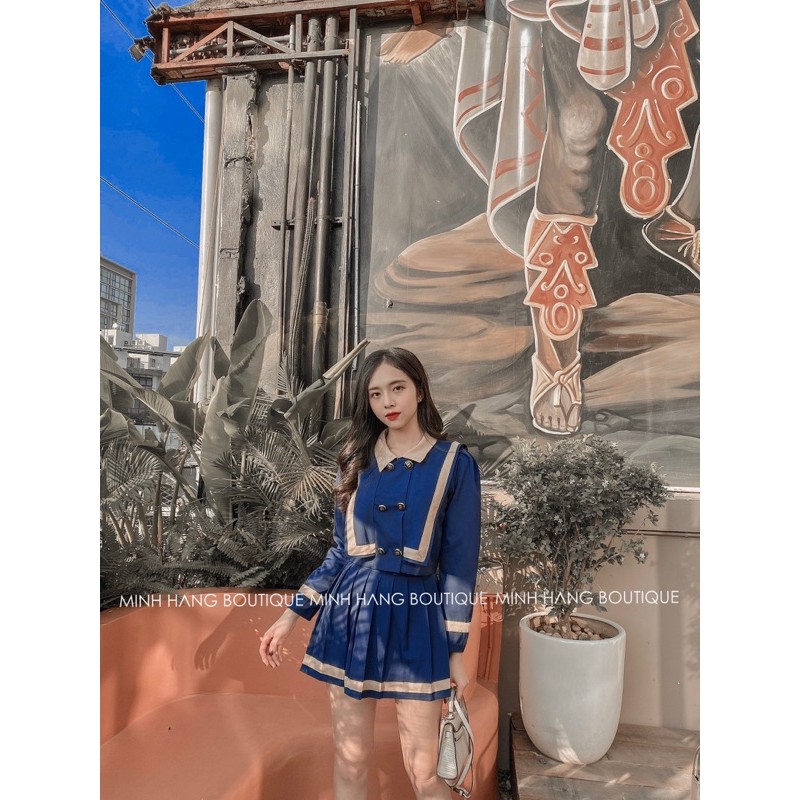 Set Thuỷ Thủ , chân váy , chất liệu trượt hàn (Ảnh thật) ( VMH003 ) | BigBuy360 - bigbuy360.vn