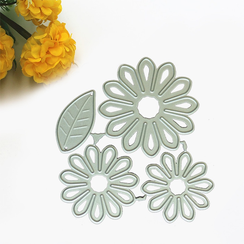 Set tấm khuôn cắt giấy kim loại tạo hình hoa làm thiệp album sổ lưu niệm DIY