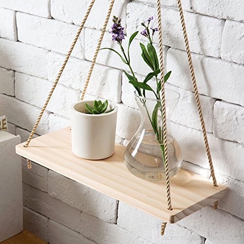 Kệ Treo Tường Đa Năng ✨FREESHIP✨ Kệ Gỗ Dây Thừng Treo Tường Decor Trang Trí Nhà Cửa - Siêu Tiện Ích