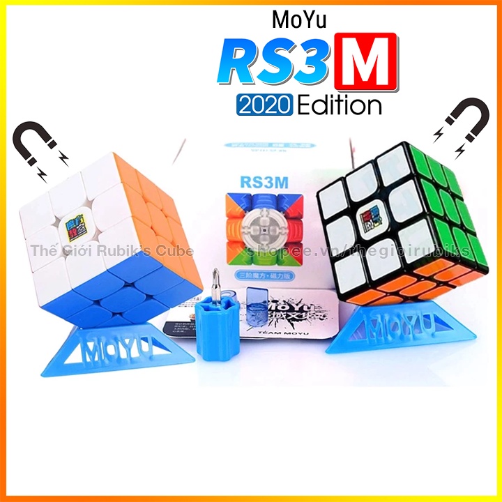 Rubik RS3M 2020 Có Nam Châm. Rubik 3x3 MoYu RS3 M 2020 Plus Sticker & Stickerless Mod Nam Châm Rẻ Nhất