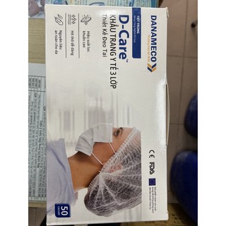 Khẩu trang y tế Danameco (vô khuẩn từng cái), gói 50 chiếc