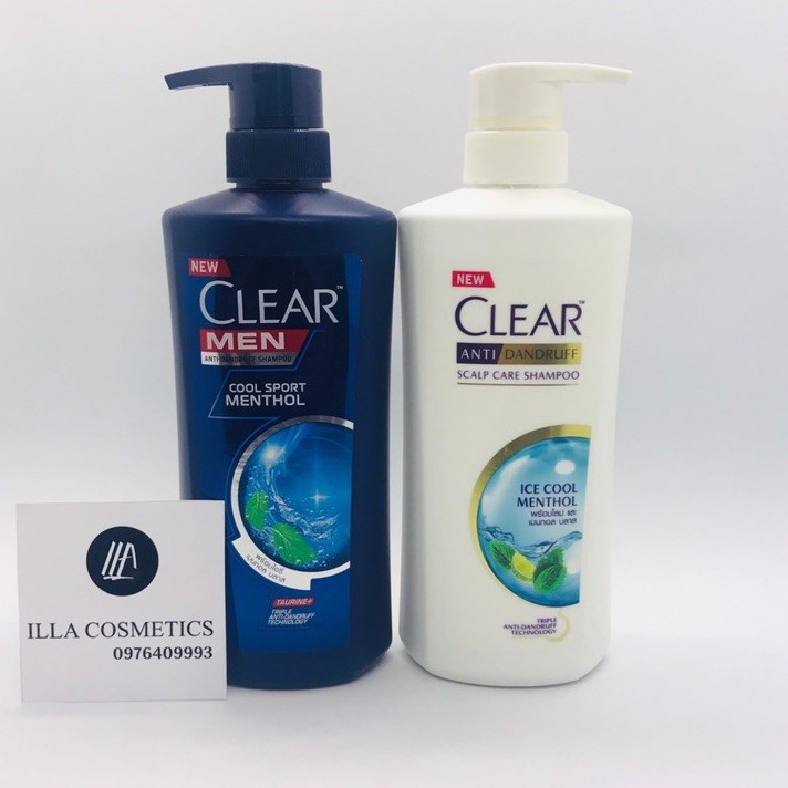 Dầu Gội Đầu Clear Men, Clear Bạc Hà, Clear Hoa Anh Đào, Clear Sakura Thái Lan 450ml/480ml | BigBuy360 - bigbuy360.vn