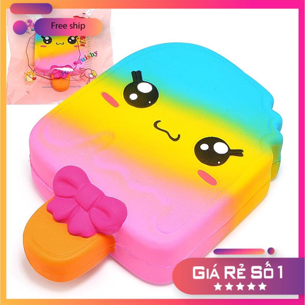 Đồ chơi nắm bóp Squishy hình que kem nhiều màu xinh xắn