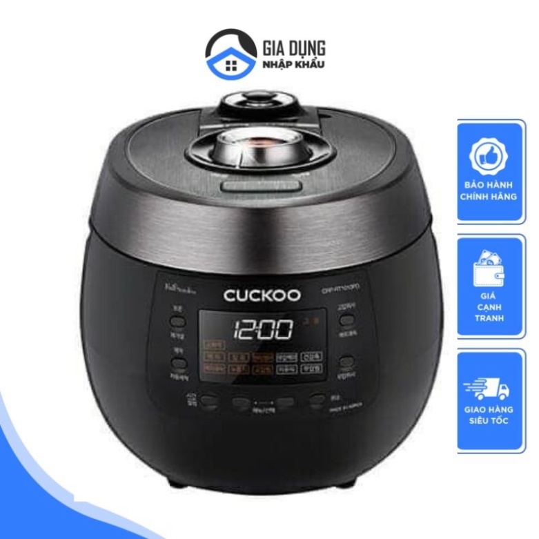 Nồi Cơm Điện Tử Áp Suất Cao Tần IH Cuckoo, Dung Tích 1.8L CRP-RT1010FD, Nội Địa Hàn, BH 24 Tháng - Chính Hãng