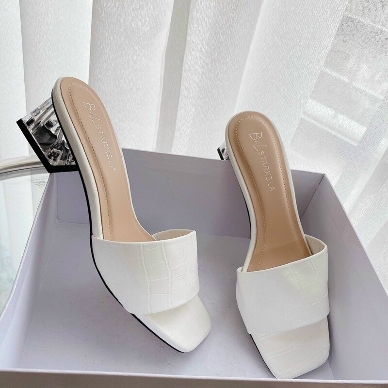 [Siêu Sale] Guốc nữ quai vân gót phale cao 3p êm chân sang chảnh mã M91