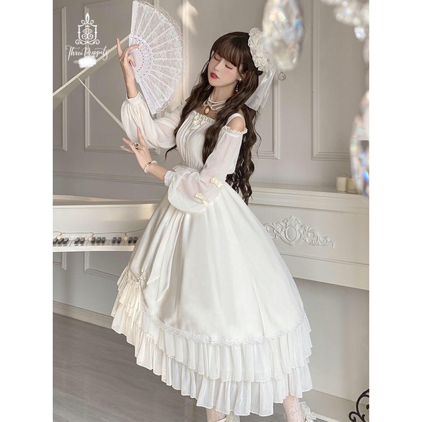 YAS0794-Váy Lolita thiết kế vạt chéo chiffon