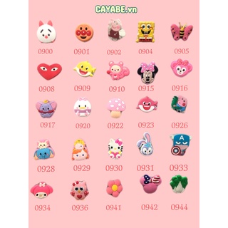 Nút sticker có đèn gắn dép sục, dép cá sấu - mã D2