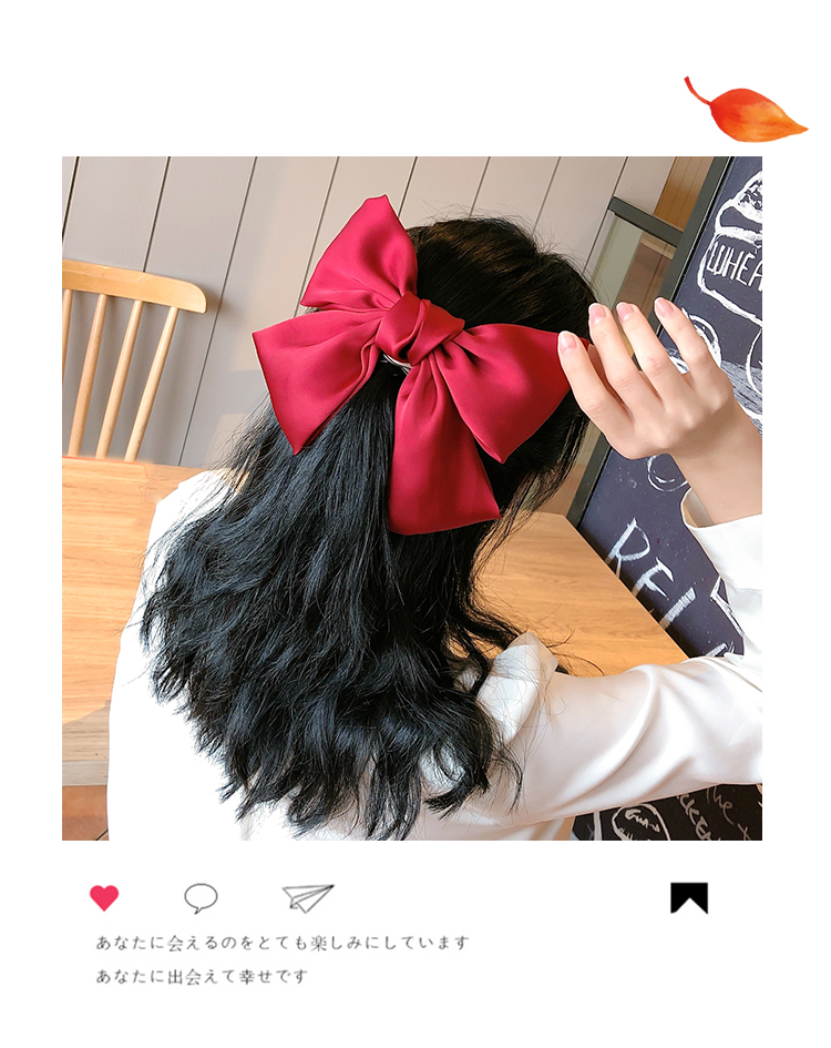 Kẹp tóc phối nơ lớn ngọt ngào dễ thương dành cho nữ