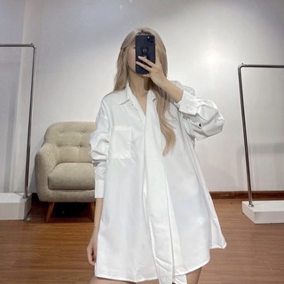 Áo sơ mi thô vạt chéo kẻ sọc oversize (ảnh thật)