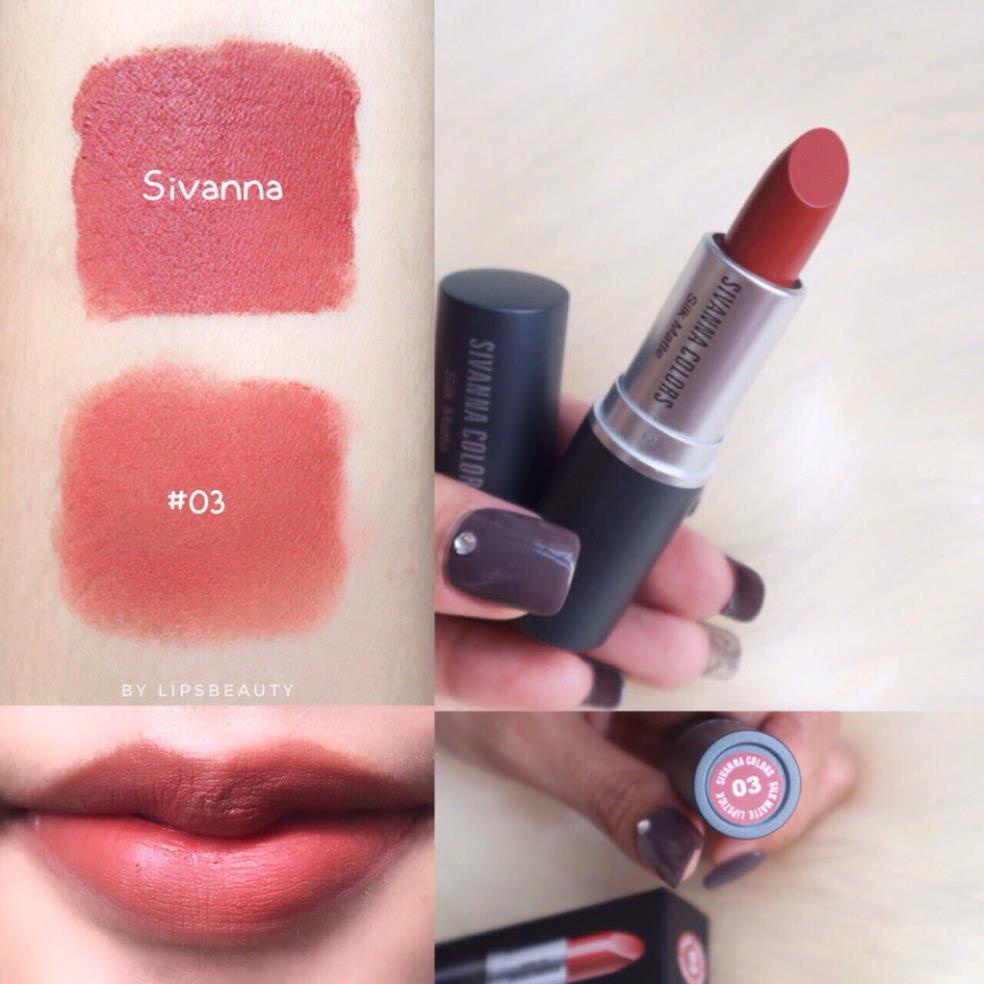Son Lì Sivanna Color Silk Matte HF360 SIVANNA COLORS Silk Matte Lip HF360-anhduong.official.vn