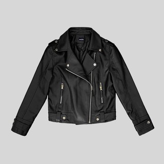 FAUX LEATHER BIKER JACKET