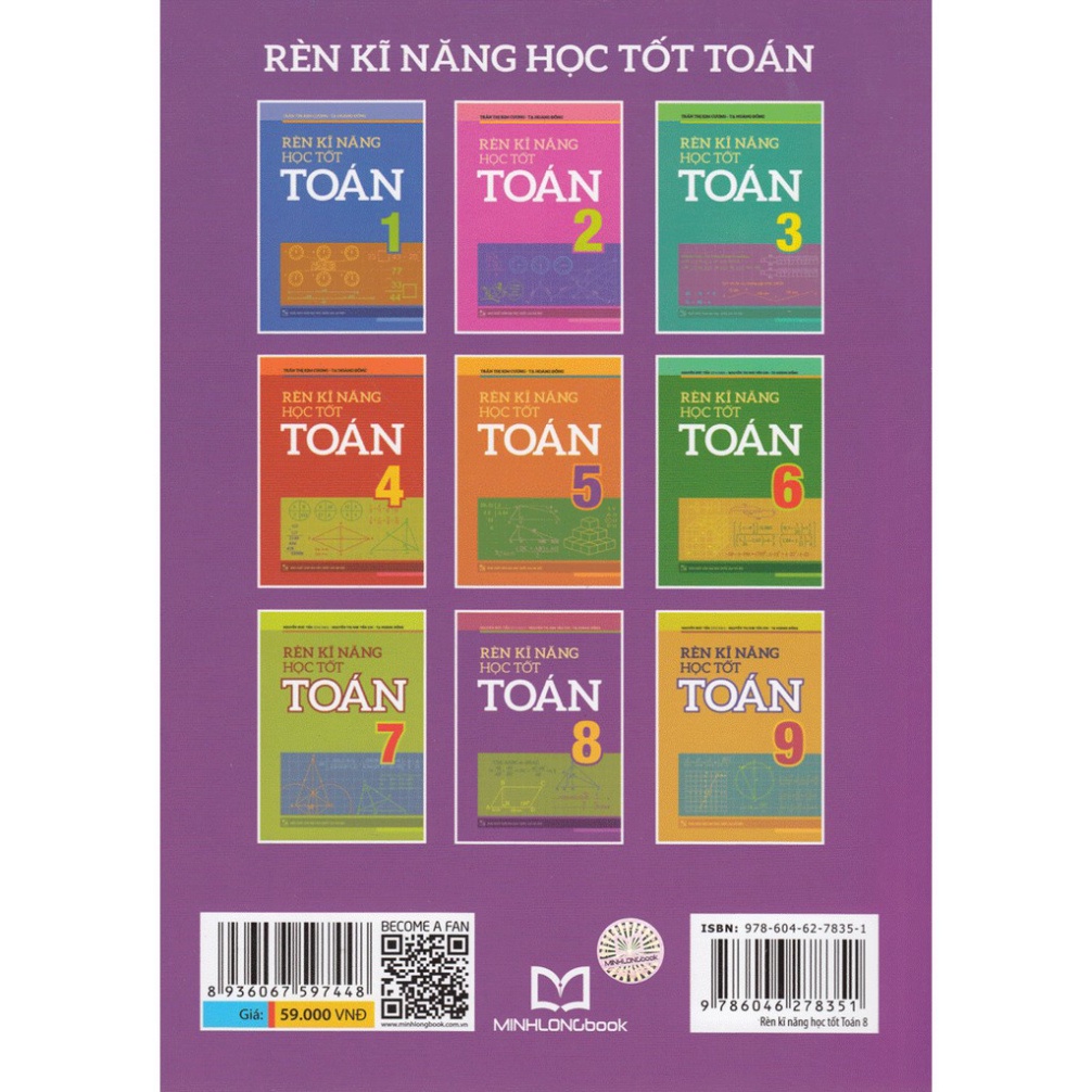 [TIEMSACH] Sách - Rèn Kĩ Năng Học Tốt Toán 8 - Hàng được cung cấp chính thức từ nhà phân phối -