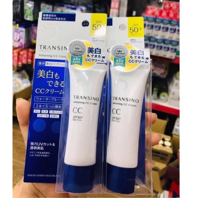 Kem Nền Làm Trắng Và Chống Nắng Transino CC Cream SPF 50+/PA ++++ 30gr | BigBuy360 - bigbuy360.vn