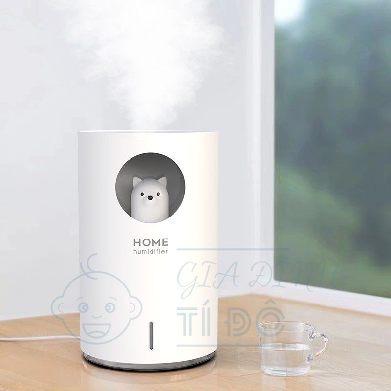 Máy Phun Sương Tạo Ẩm Dung Tích Lớn 700ml Sử Dụng Điện Cổng USB có Đèn Led Phòng Ngủ Siêu Đẹp