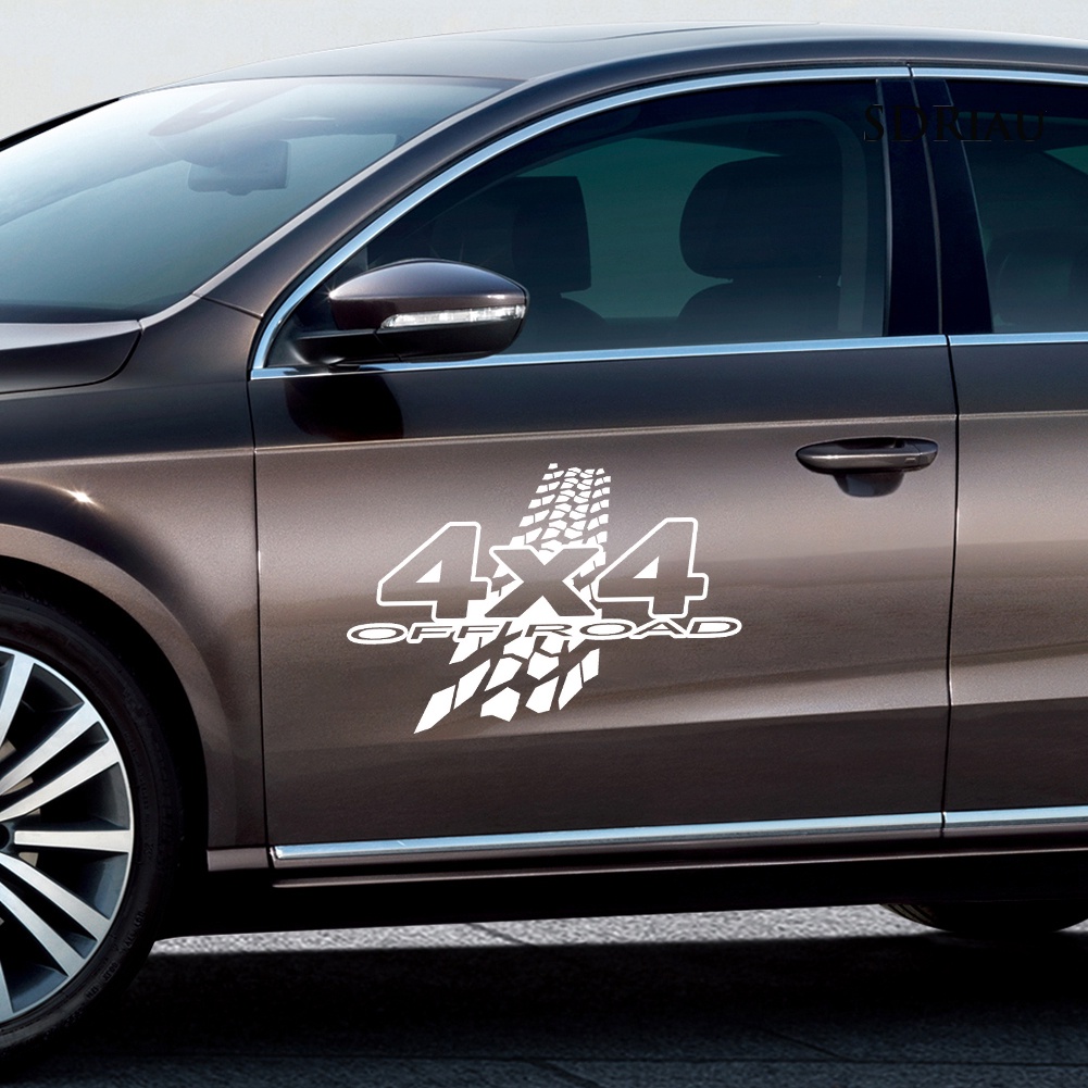 Miếng dán phản quang họa tiết 4x4 độc đáo trang trí cửa sổ xe hơi