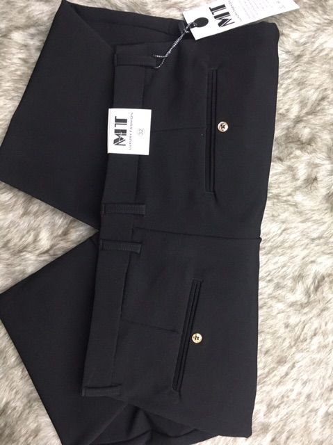 Quần Tây Âu Màu Đen Ống Côn Vải Giản | BigBuy360 - bigbuy360.vn