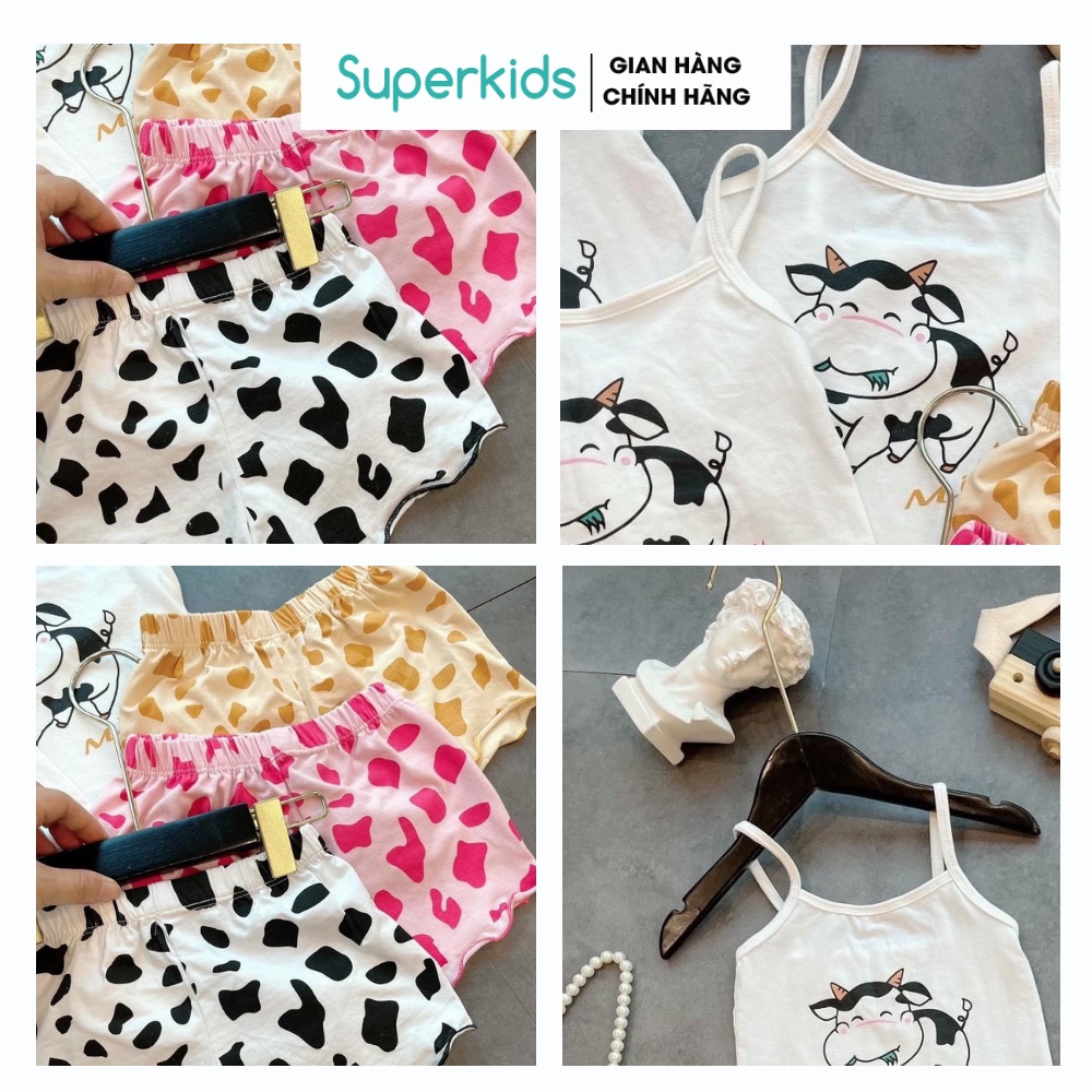 |FAMARAL2 giảm 10k cho đơn 50k|Bộ 2 dây bò sữa cute cho bé gái 8-18kg QATE697