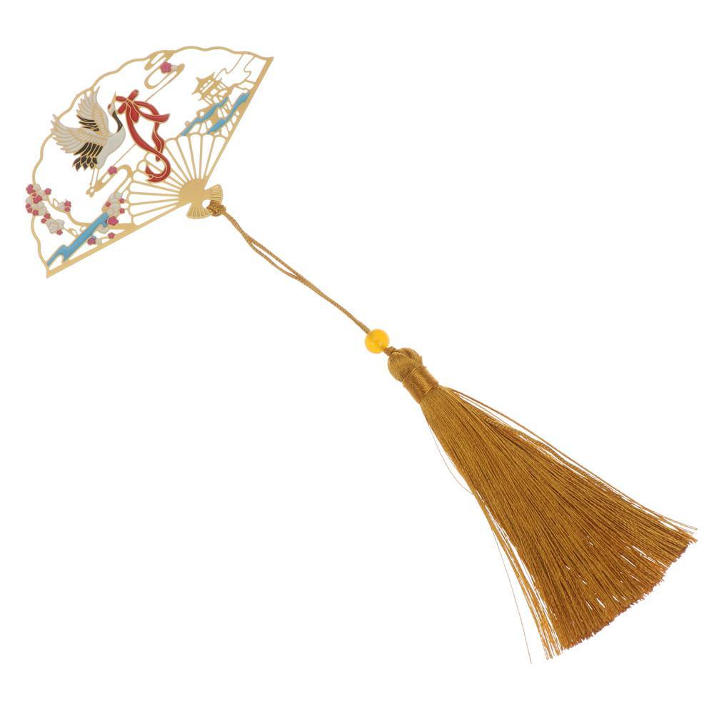 FAY Bookmark Bằng Đồng Thau Đính Tua Rua Phong Cách Trung Hoa